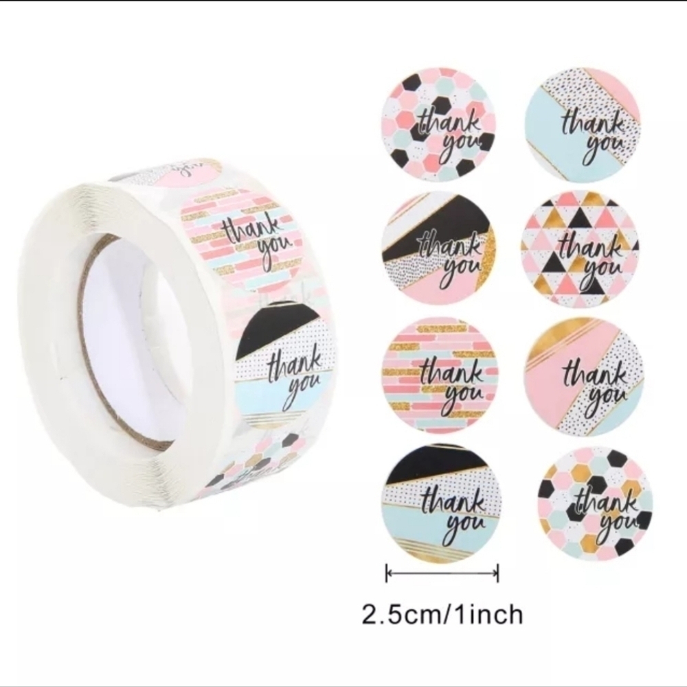 💥4 for $25💥 Thank You Stickers - roll of 500